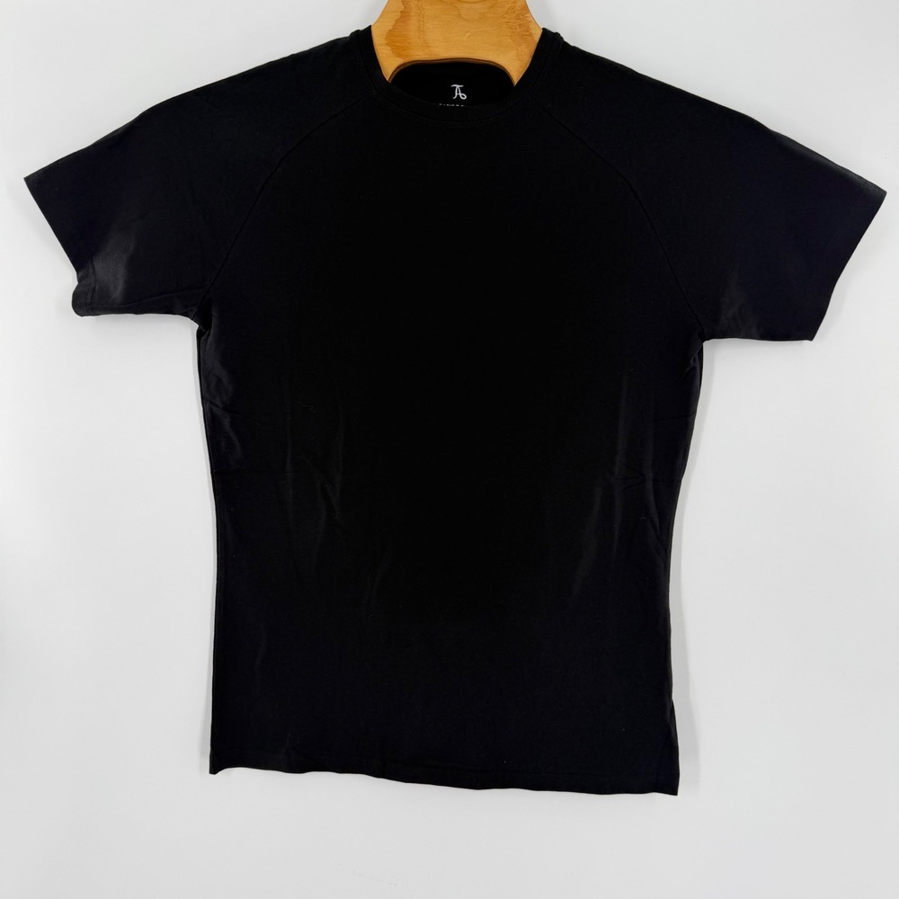 Tailored Athlete Mens Muscle Fit T-Shirt Black Size Large Raglan Sleeve Basic